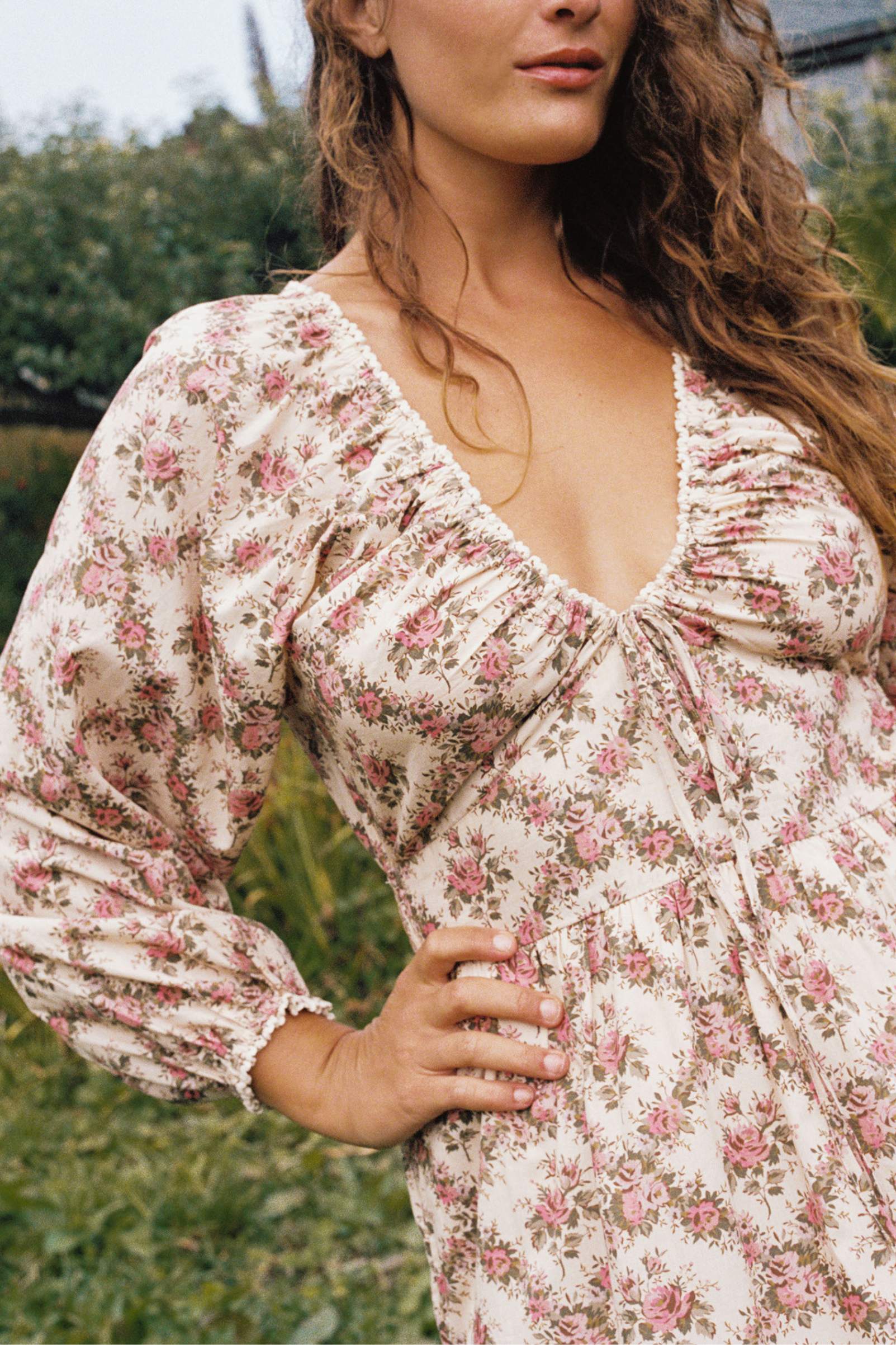 The Venus Dress | Ivory Rose Lattice – Christy Dawn