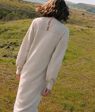 The Ashton Sweater Dress | Natural Pointelle