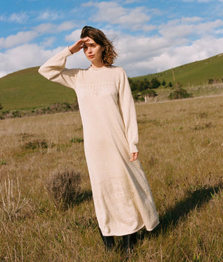 The Ashton Sweater Dress | Natural Pointelle