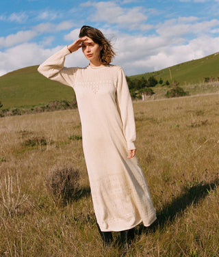 The Ashton Sweater Dress | Natural Pointelle Christy Dawn The Ashton Sweater Dress | Natural Pointelle Christy Dawn