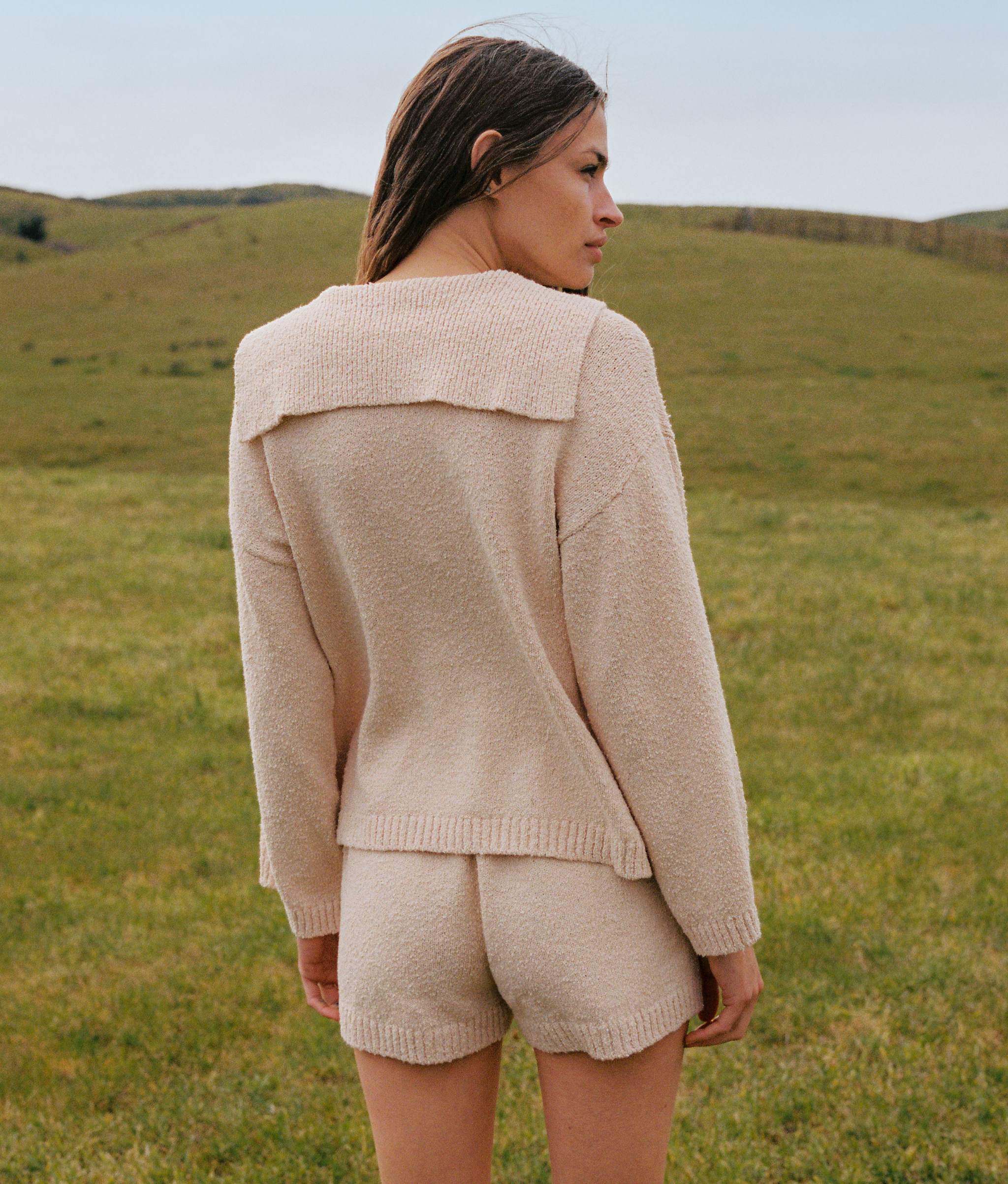 The Aura Sweater | Linen Boucle – Christy Dawn