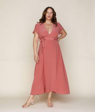 The Autumn Dress | Dusty Rose Silk Christy Dawn The Autumn Dress | Dusty Rose Silk Christy Dawn