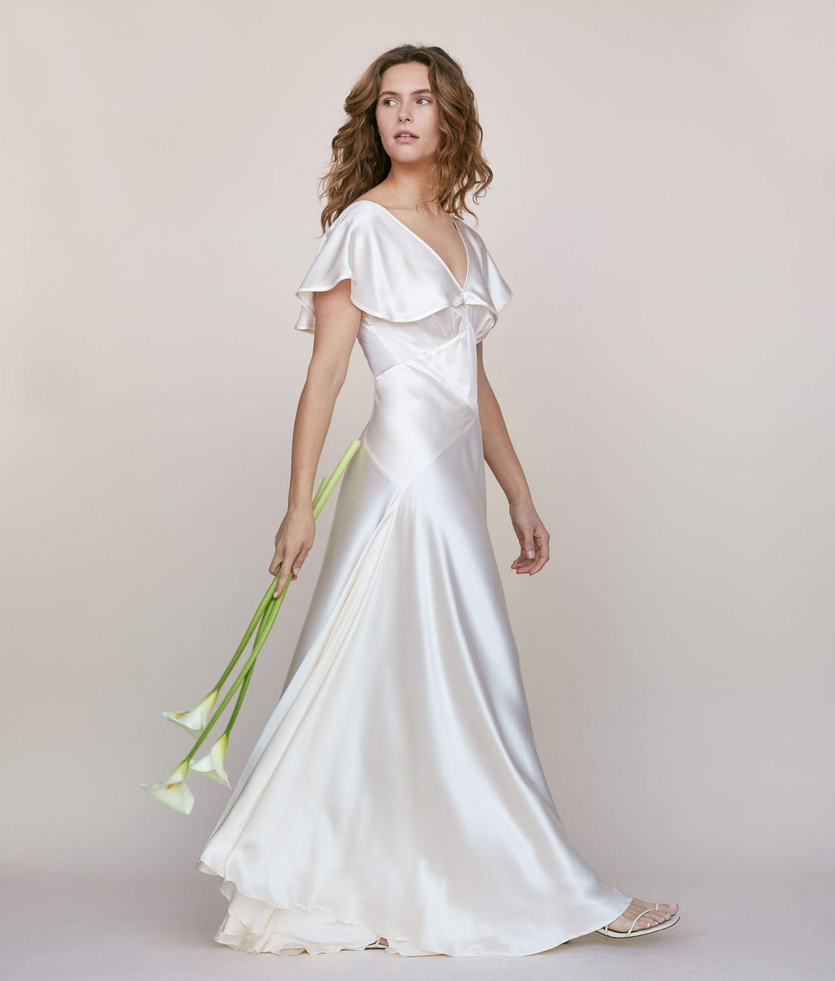 The Britta Dress | Pearl Silk  Christy Dawn