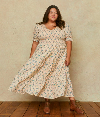 The Brooklyn Dress Extended | Mums Ditsy Cream