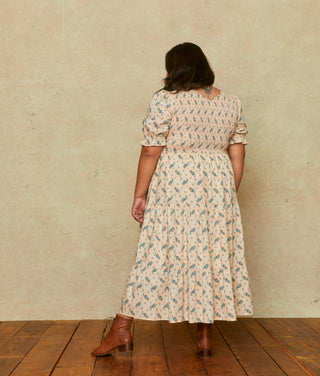 The Brooklyn Dress Extended | Mums Ditsy Cream