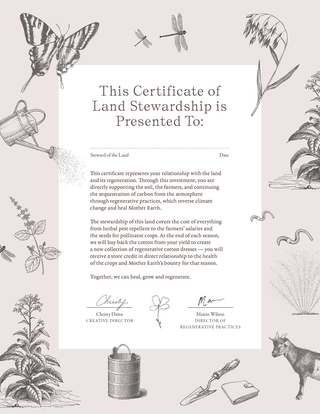 Certificate of Land Stewardship
