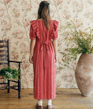 The Darcy Dress | Hibiscus Zinnia Stripe