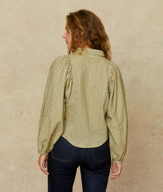 The Darian Blouse | Geo Ditsy Sage