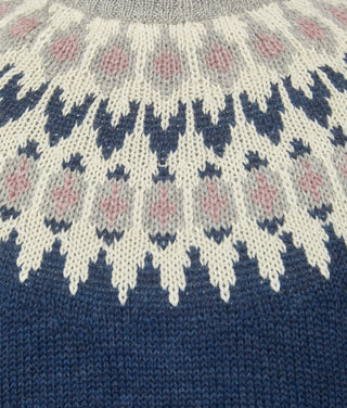 The Francesca Sweater | Denim Intarsia