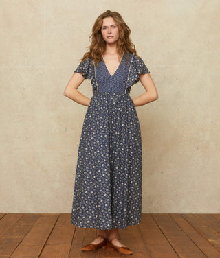 The Greta Dress | Oat Straw Blue