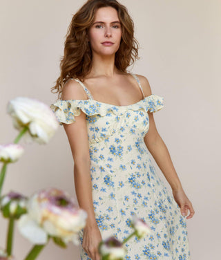 The Helina Dress | Lilies in Bloom Silk