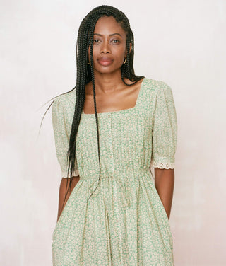The Rain Dress | Green Climbing Daisy Christy Dawn The Rain Dress | Green Climbing Daisy Christy Dawn