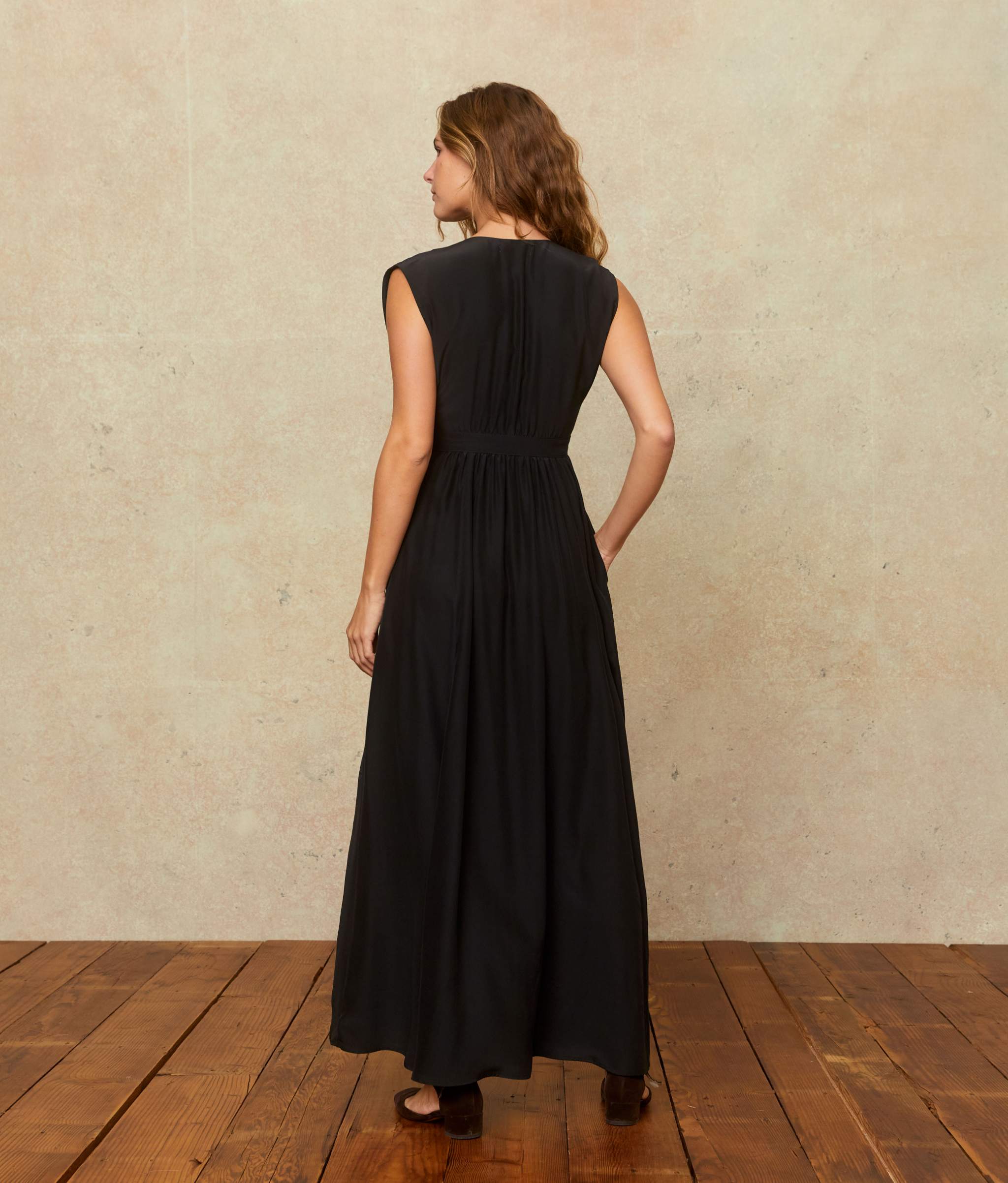 The Rosemary Dress | Midnight Silk – Christy Dawn
