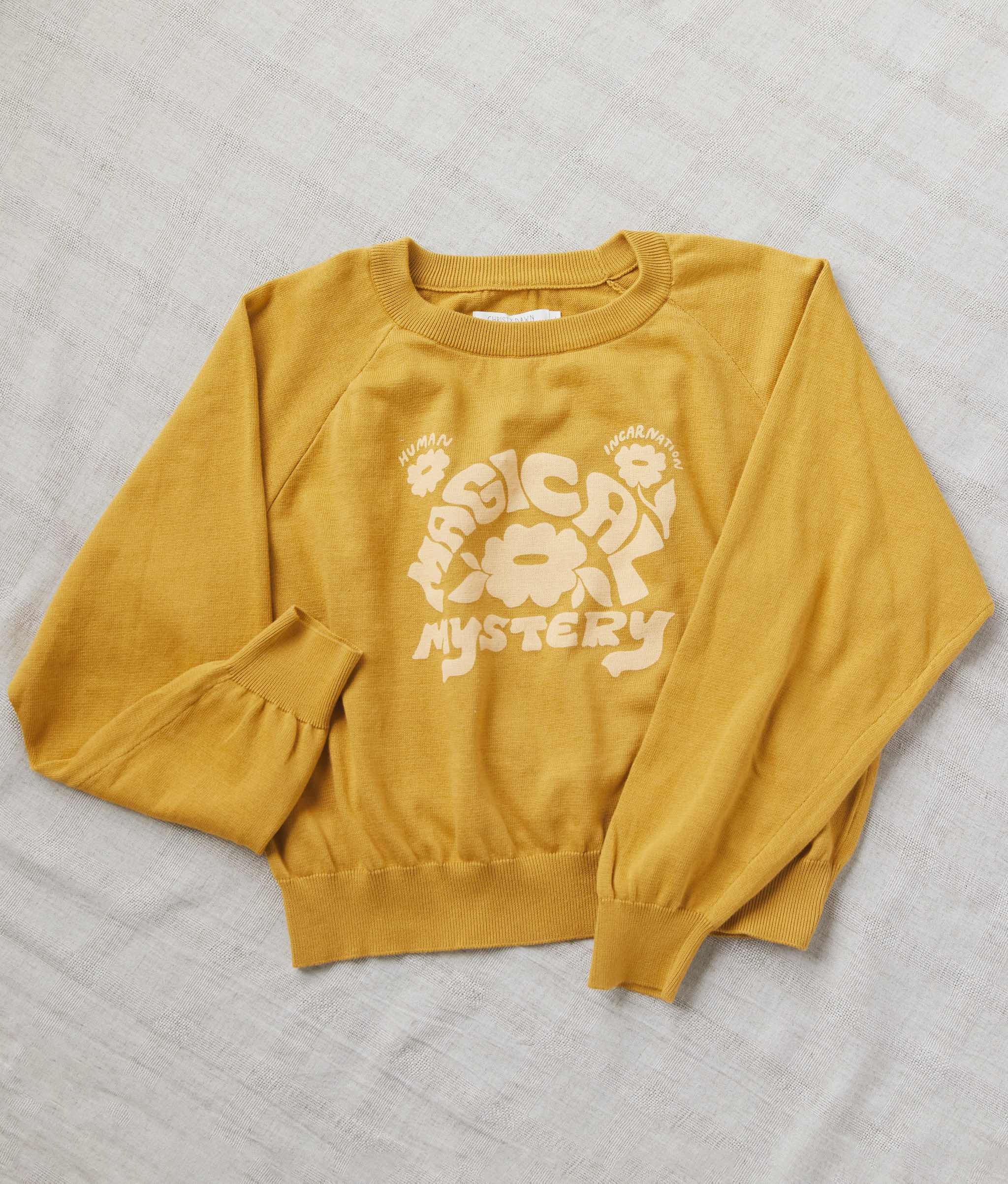 Mustard yellow online sweatshirt